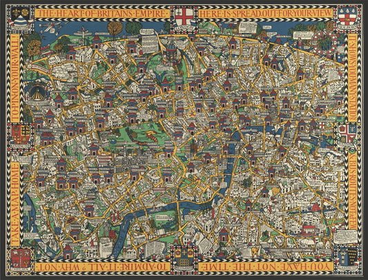 Pictorial Map of London, 1914 – MacDonald Gill 1000 or 500 Piece Jigsaw Puzzle