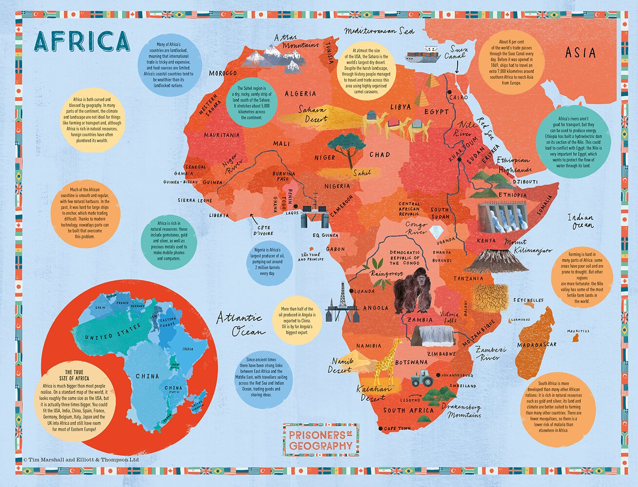 Puzzle de 500 pièces : Carte de l'Afrique, Prisonniers de la géographie