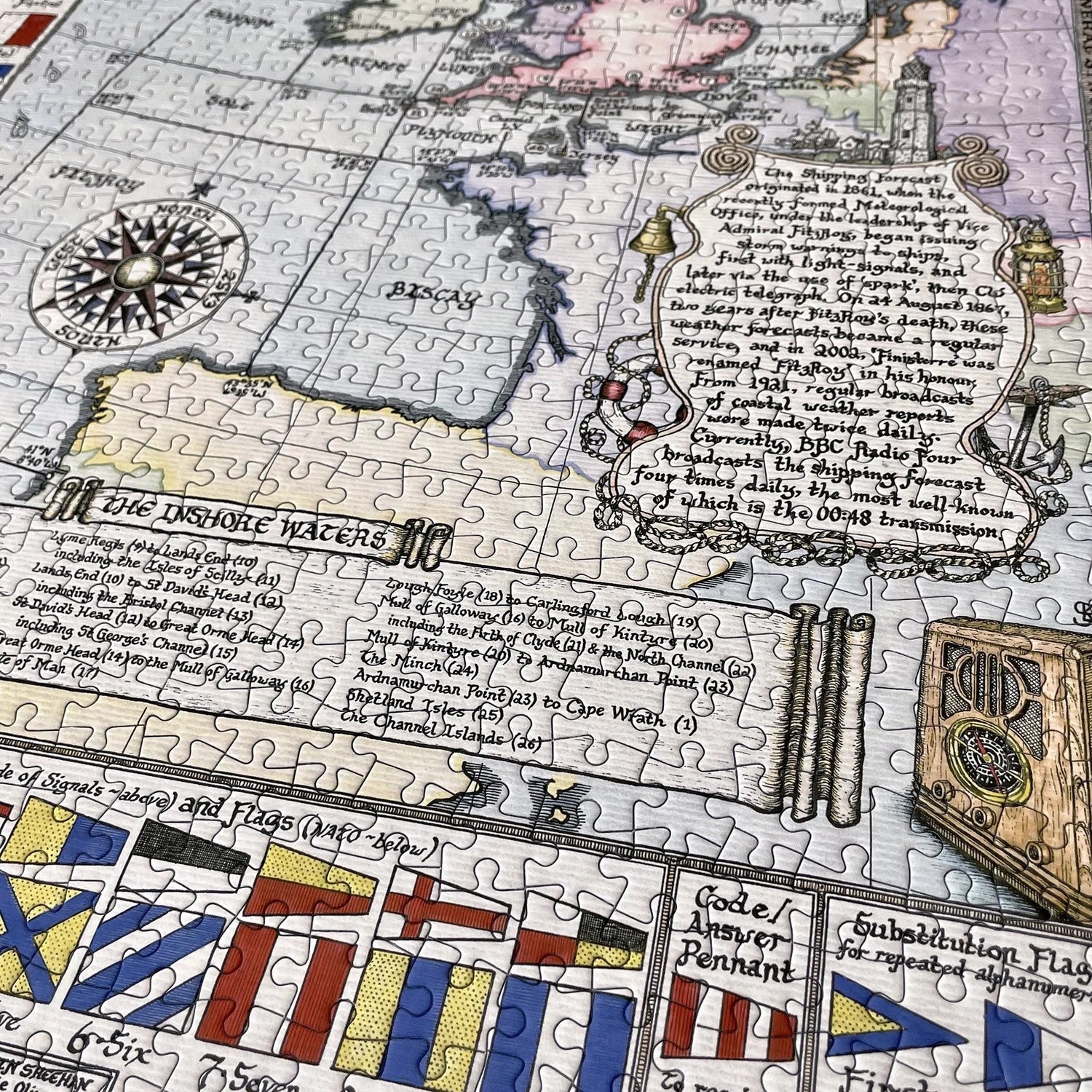 Colour Shipping Forecast Map 1000 Piece Jigsaw Puzzle All Jigsaw Puzzles Shipping Forecast Manuscript Puzzle 5 
