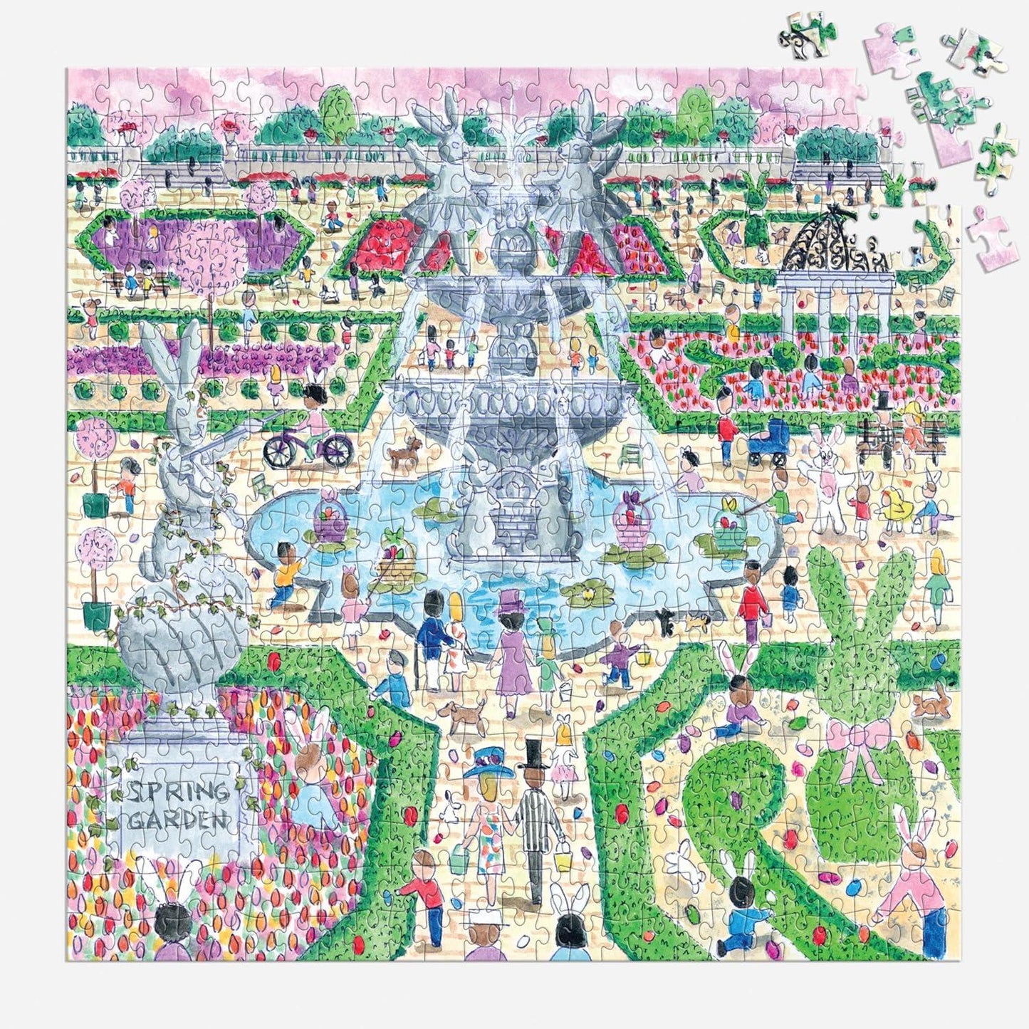 Spring Egg Hunt  500 Piece Michael Storrings Jigsaw Puzzle