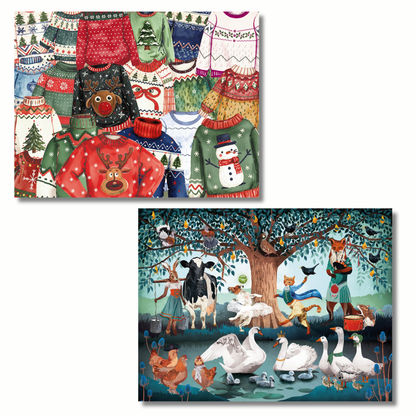 The Christmas Puzzler's Pair 2 x 1000 Piece Jigsaw Puzzle Bundle