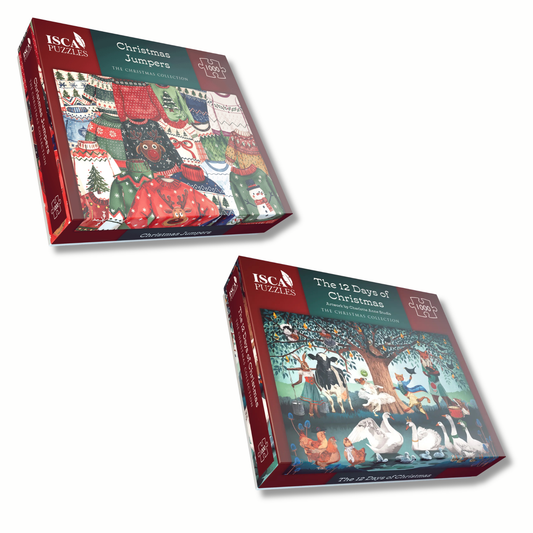 The Christmas Puzzler's Pair 2 x 1000 Piece Jigsaw Puzzle Bundle