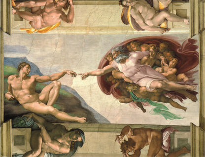 The Creation of Adam - Sistine Chapel Ceiling - Michelangelo 1000 or 500 Piece Jigsaw Puzzle