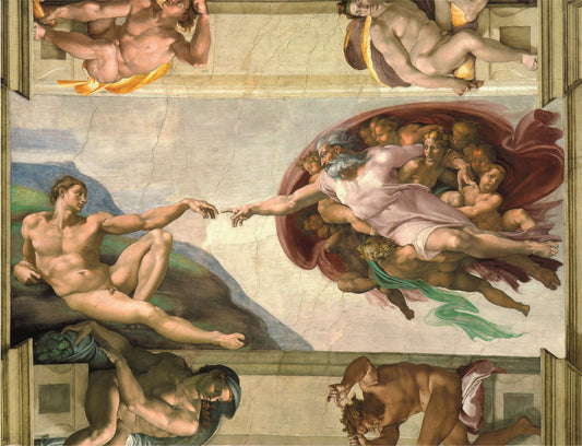 The Creation of Adam - Sistine Chapel Ceiling - Michelangelo 1000 or 500 Piece Jigsaw Puzzle