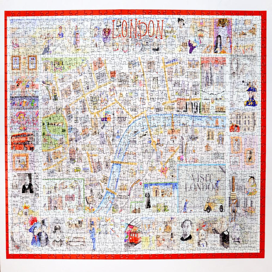 Map of London - Tim Bulmer 1000 Piece Jigsaw Puzzle – All Jigsaw Puzzles