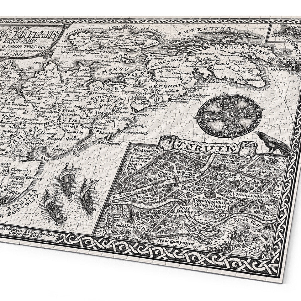 Viking Britain Map Jigsaw Puzzle - 1000 pieces
