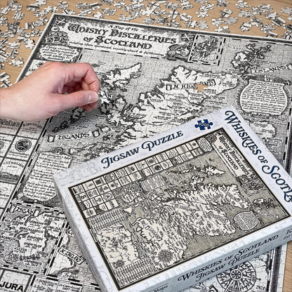 Scotland Whisky Map 1000 Piece Jigsaw Puzzle