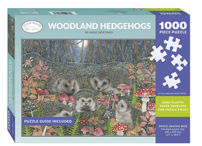 Woodland Hedgehogs 1000 Piece Jigsaw Puzzle
