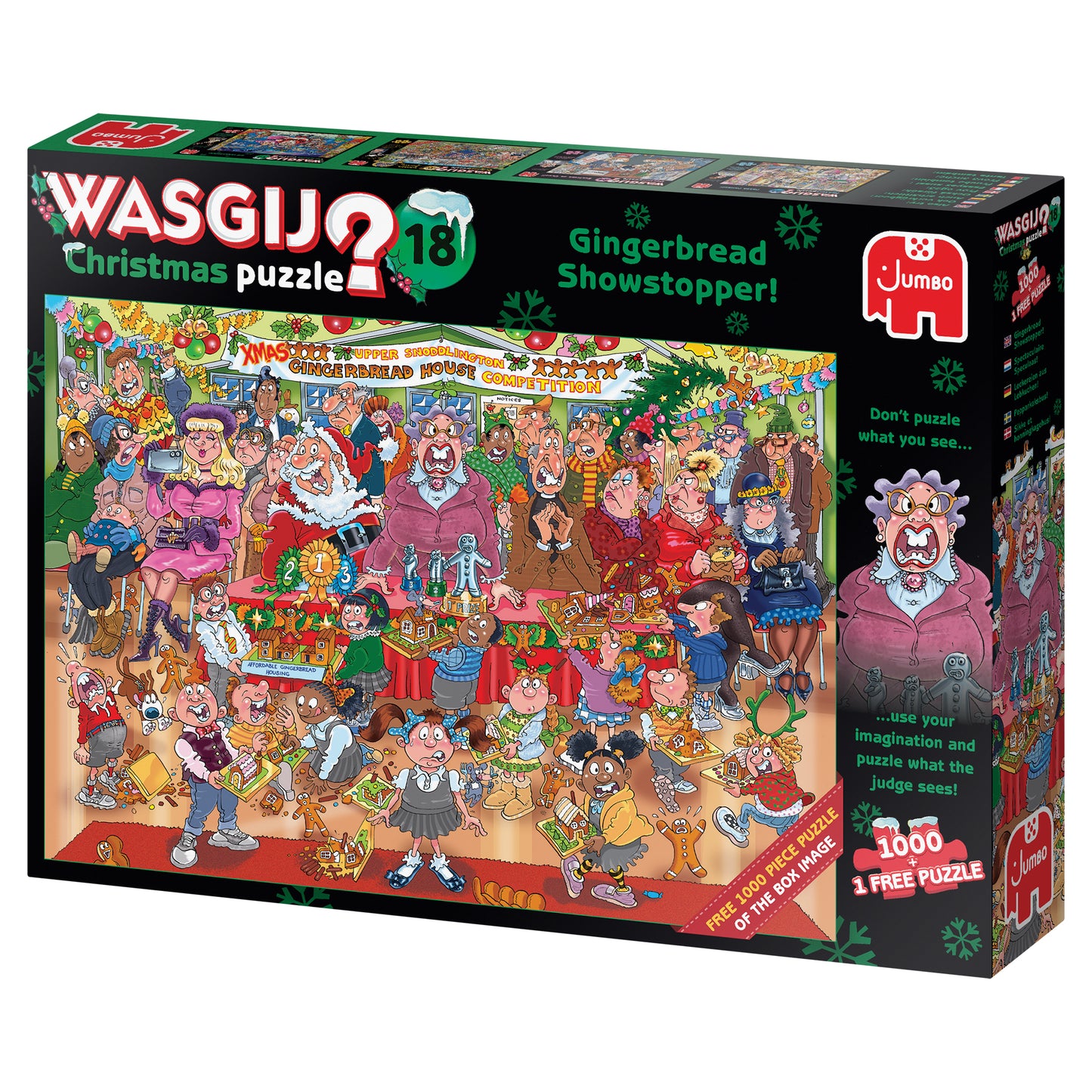 Wasgij Christmas 18 Gingerbread Showstopper 1000 Piece Jigsaw Puzzle box 2