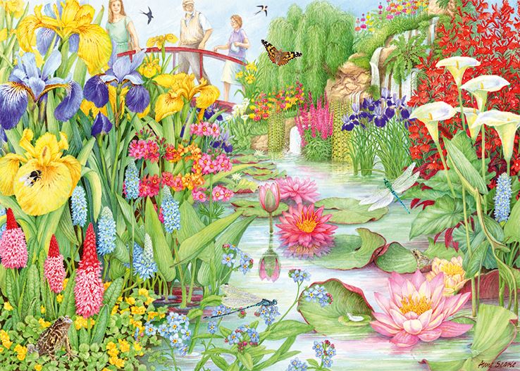  Falcon de luxe Flower Show: The Water Gardens 1000 Piece Jigsaw Puzzle