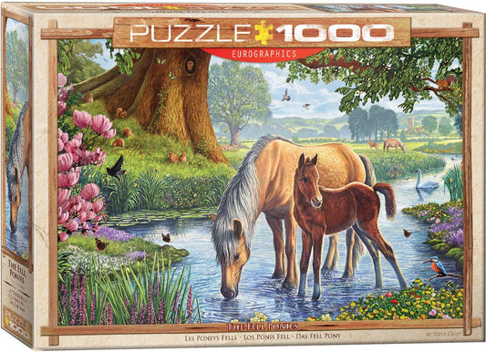 The Fell Ponies by Steve Crisp 1000 Piece Jigsaw Puzzle