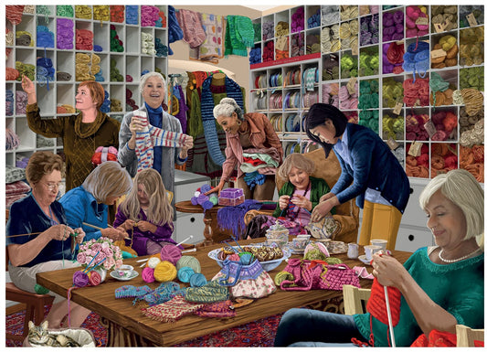 Knitting Club 1000 Piece Jigsaw Puzzle