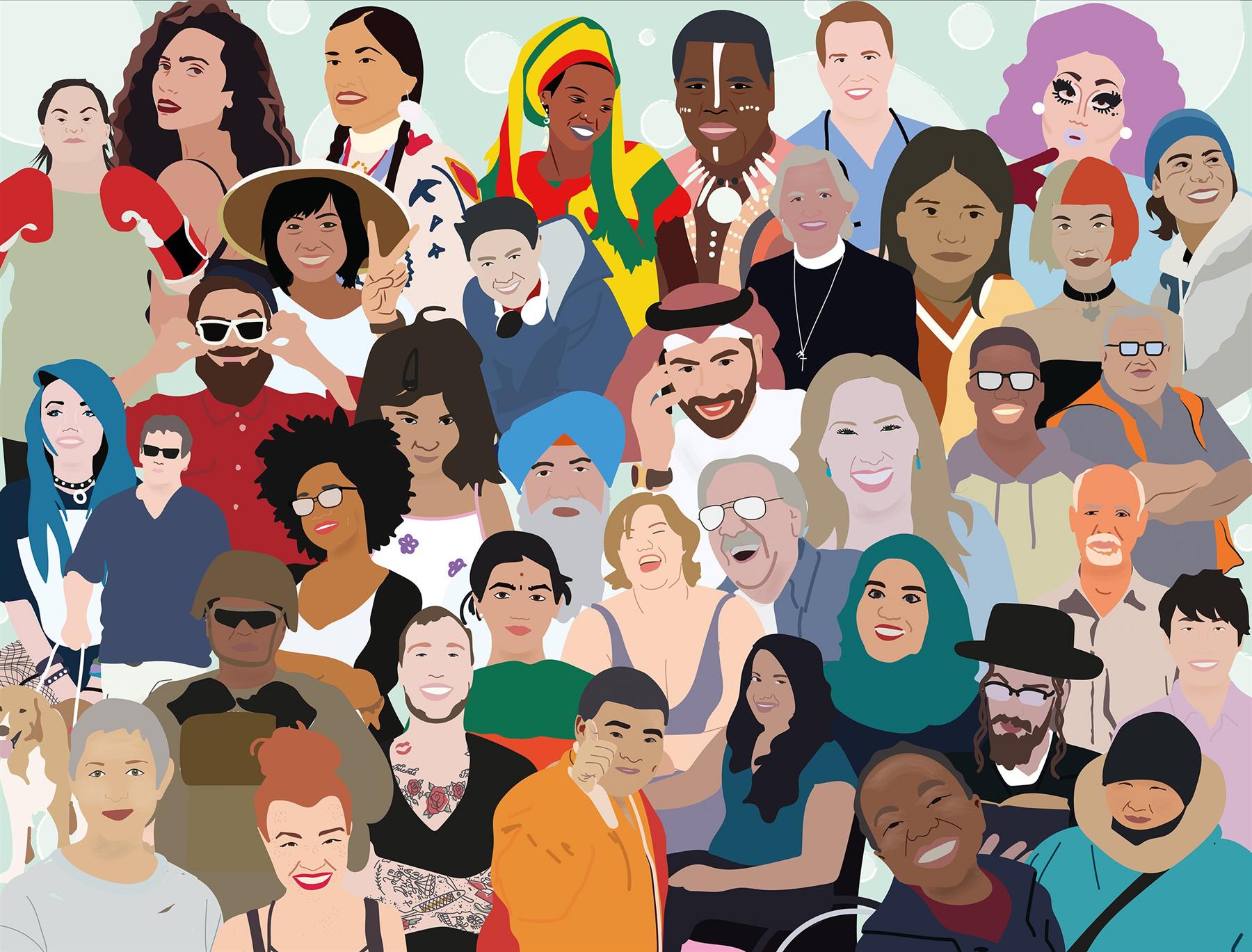 Diversity jigsaw 500 or 1000 Piece Jigsaw Puzzle – All Jigsaw Puzzles