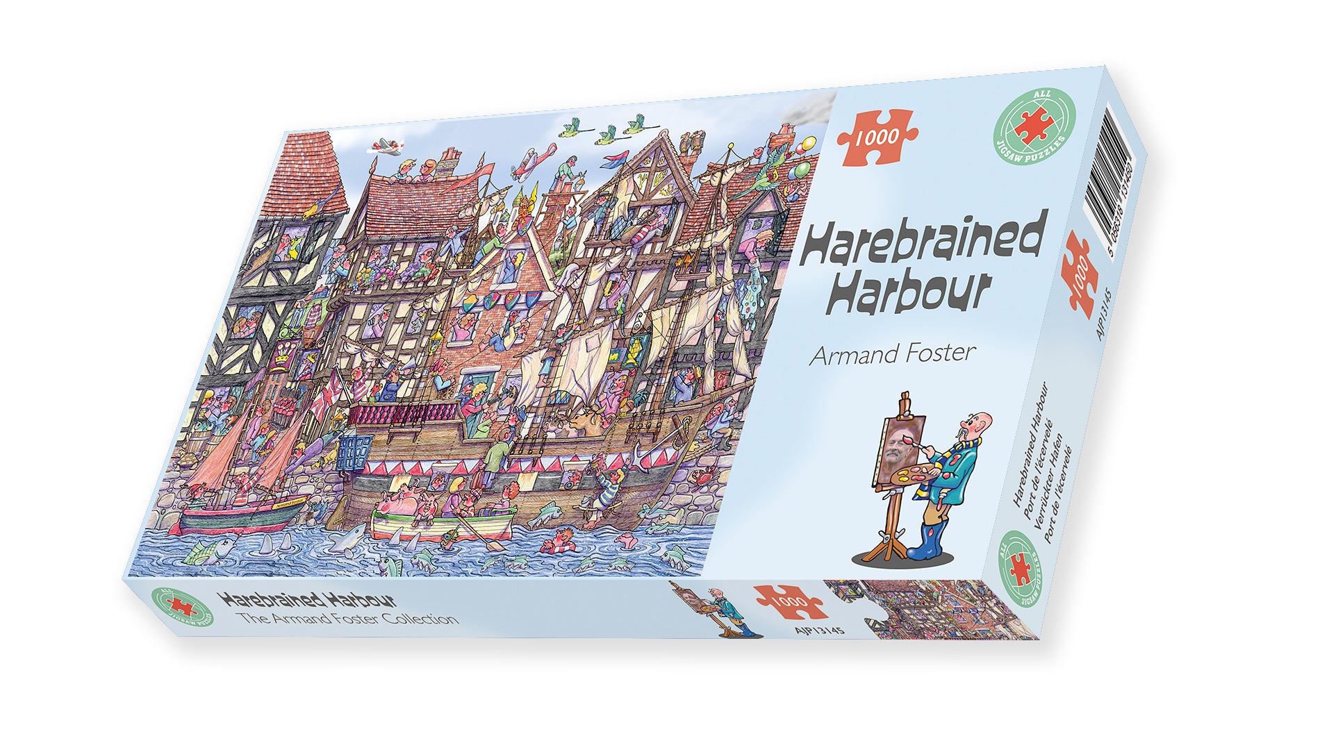 Harebrained Harbour 1000 Piece Jigsaw Puzzle box