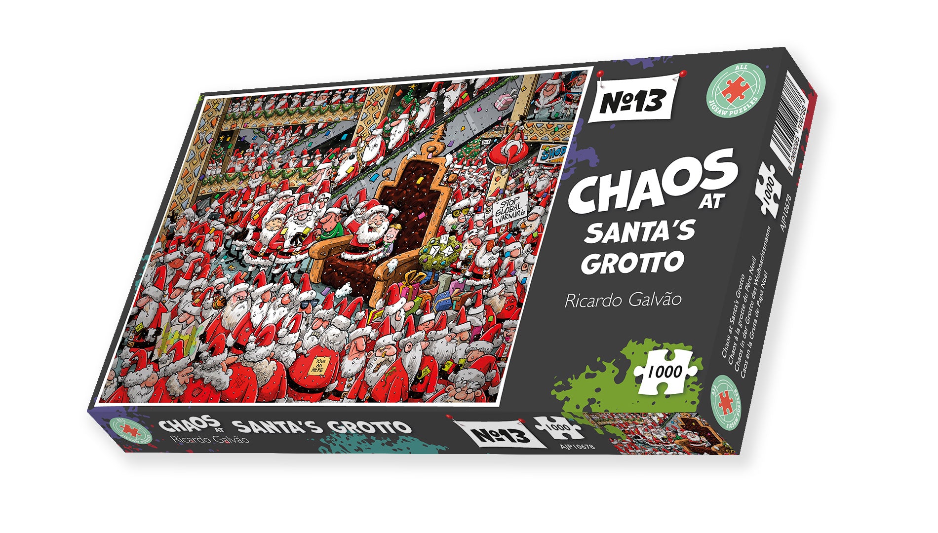Chaos at Santa's Grotto - No. 14 1000 Christmas jigsaw puzzle