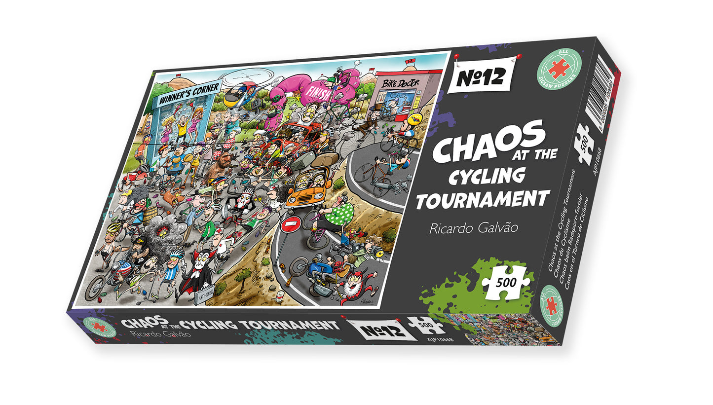 Chaos at the Cycling Tournament - No.12 500 Piece Jigsaw Puzzle