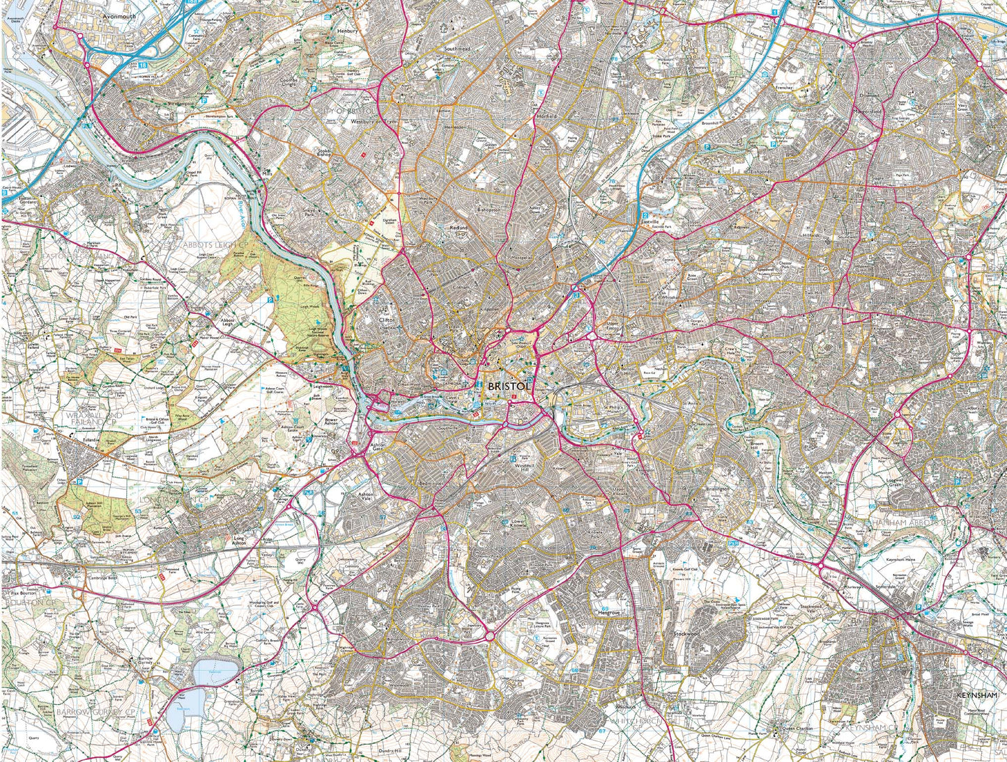 Bristol City Map 1000 Piece Jigsaw Puzzle