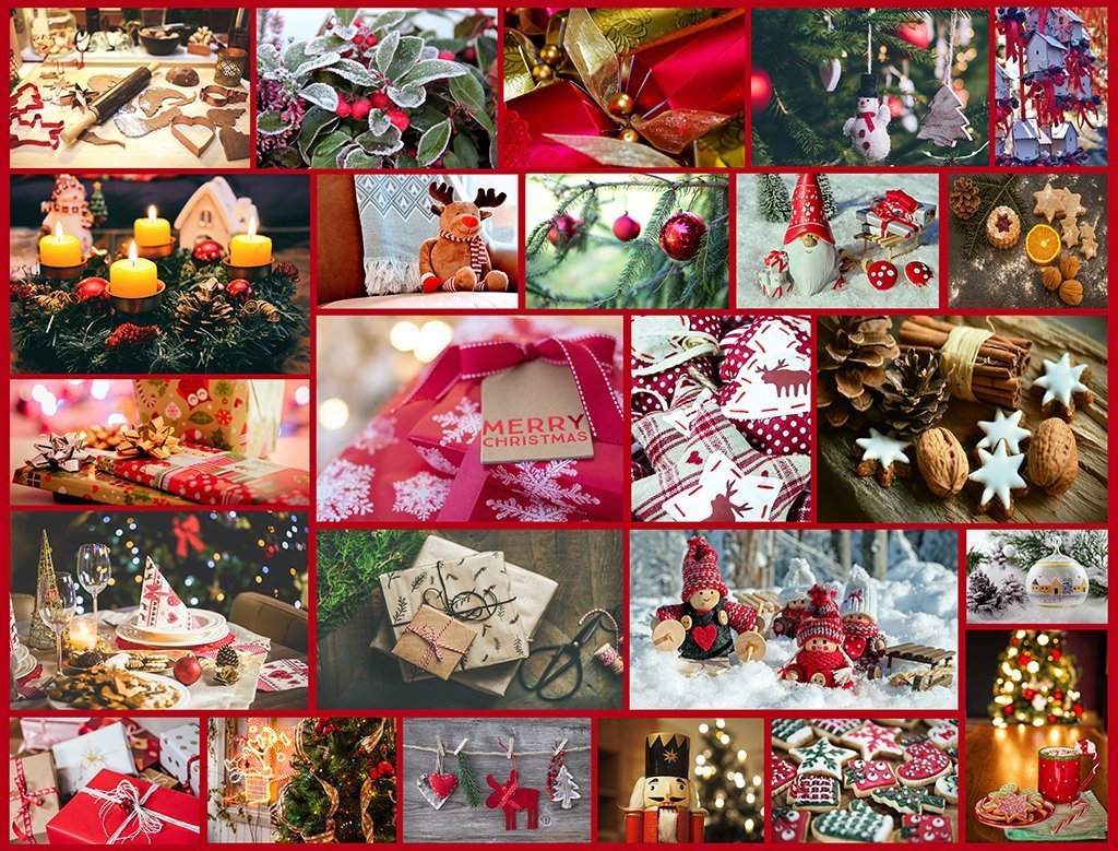 Happy Christmas Montage Jigsaw Puzzle