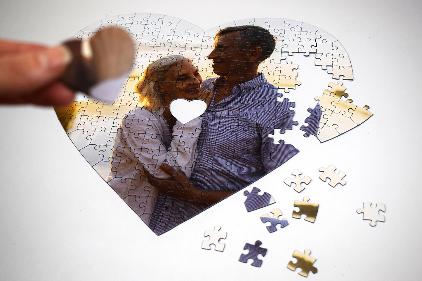 Personalised Heart Shaped Photo Puzzle couple  1
