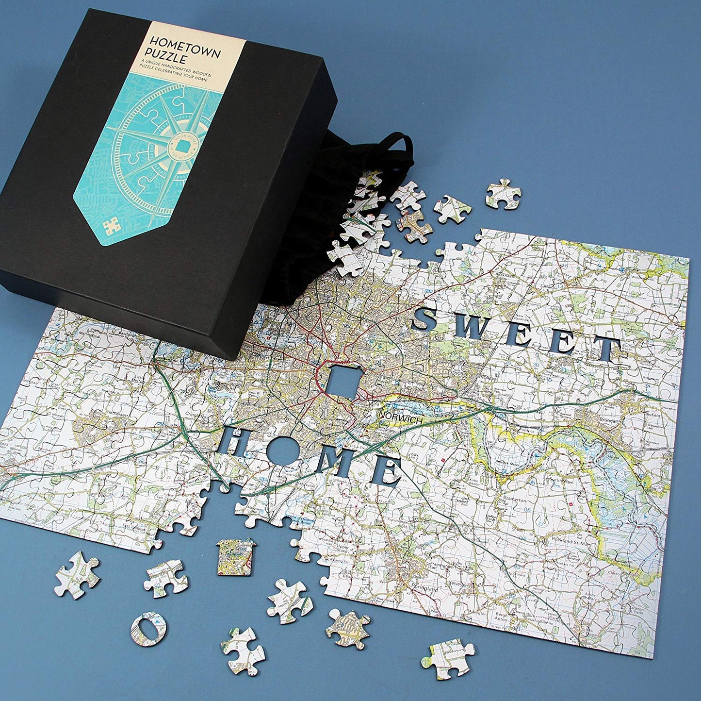Personalised Wooden Hometown Jigsaw Puzzle  GB 