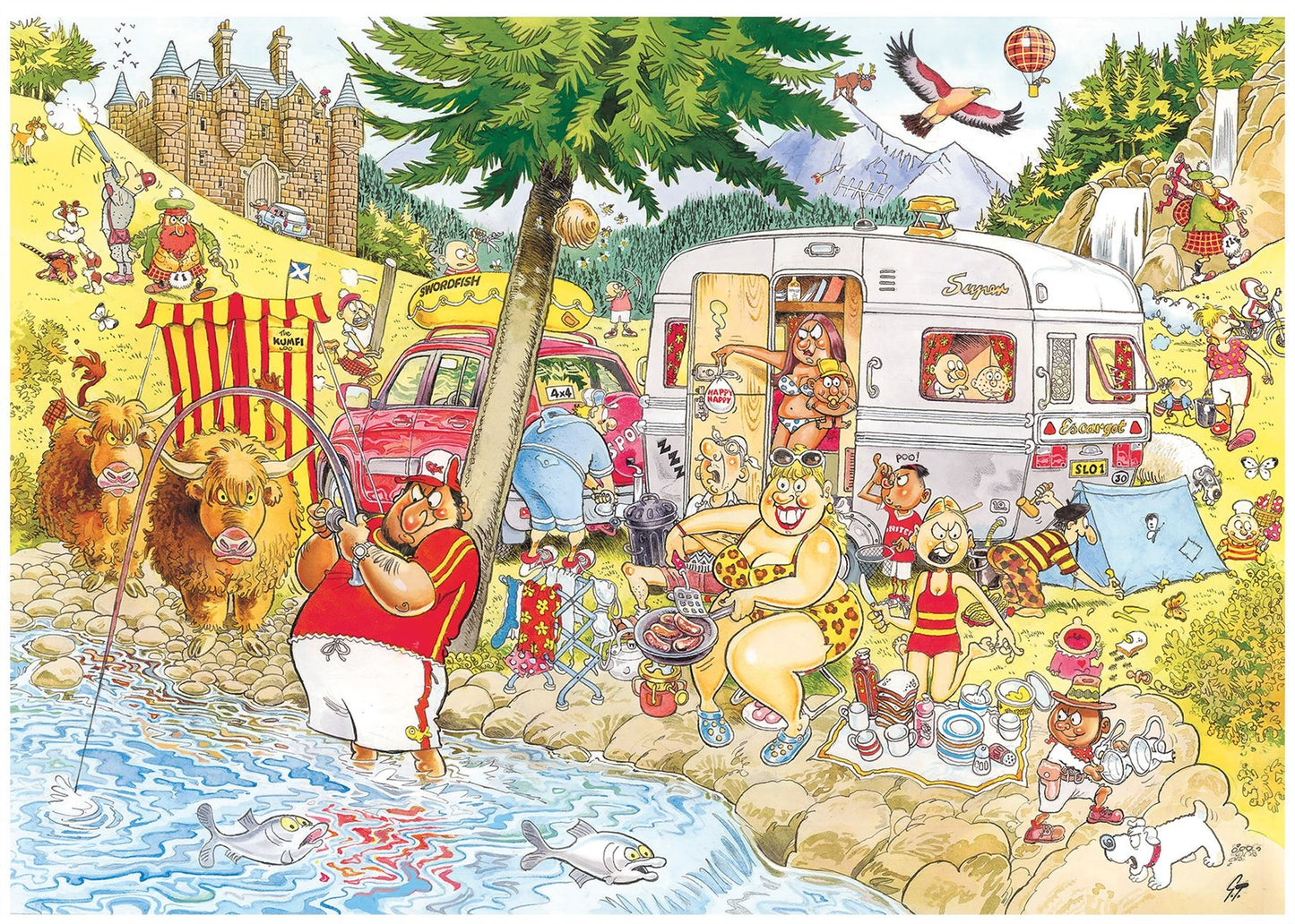 Wasgij Retro Mystery 6 Camping Commotion! 1000 Piece Jigsaw Puzzle