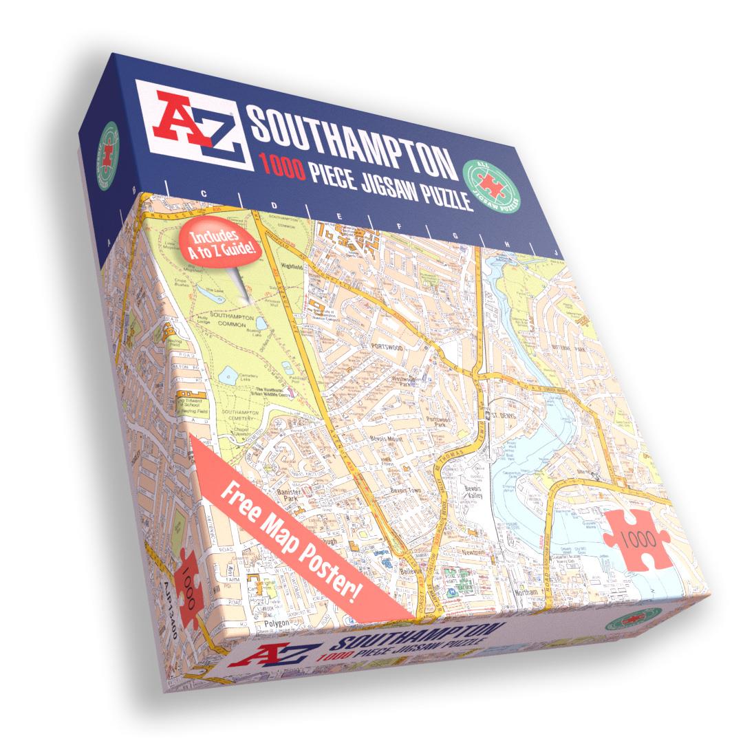 A to Z Map of  Southampton 1000 Piece Jigsaw