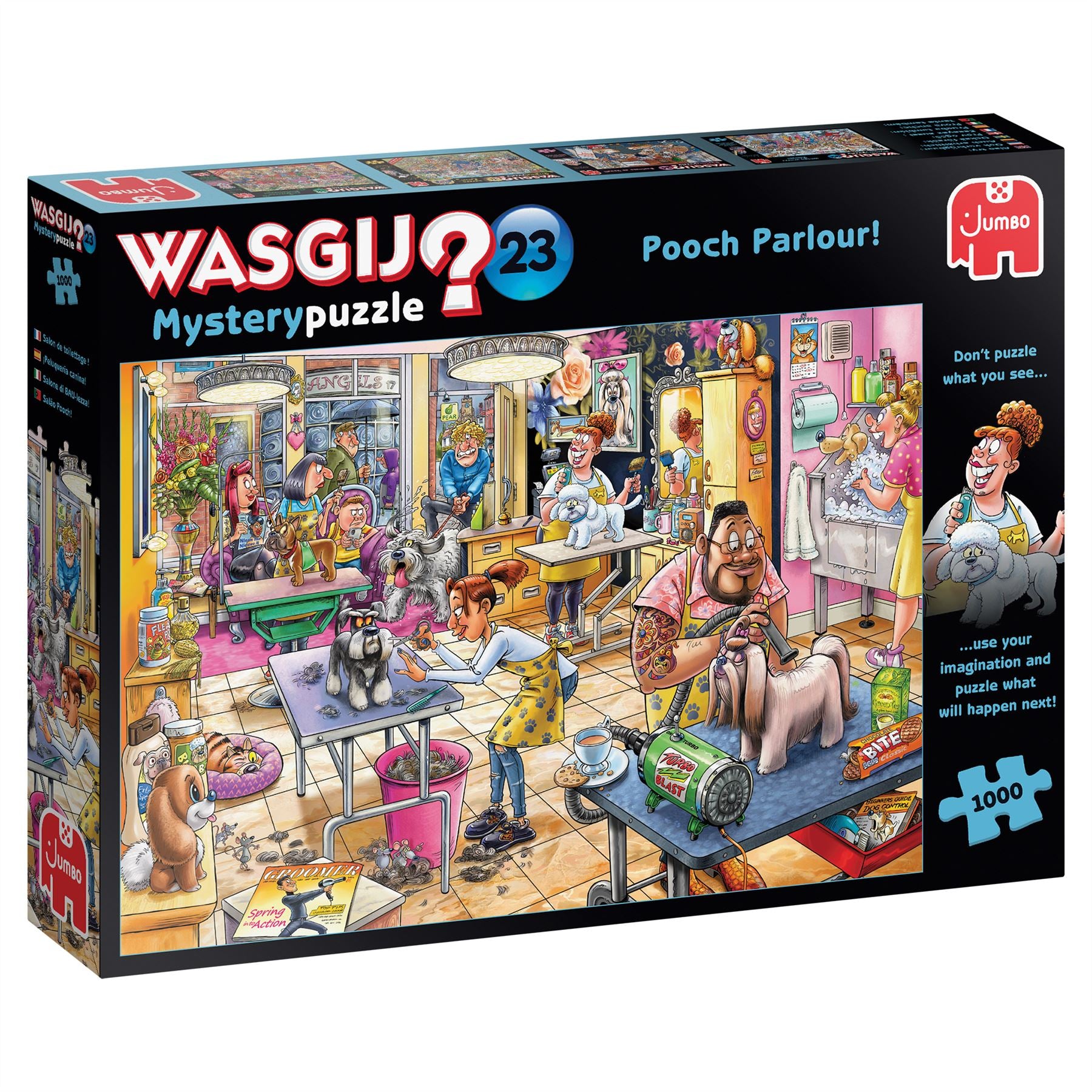 Wasgij Mystery 23 Pooch Parlour 1000 Piece Jigsaw box 1