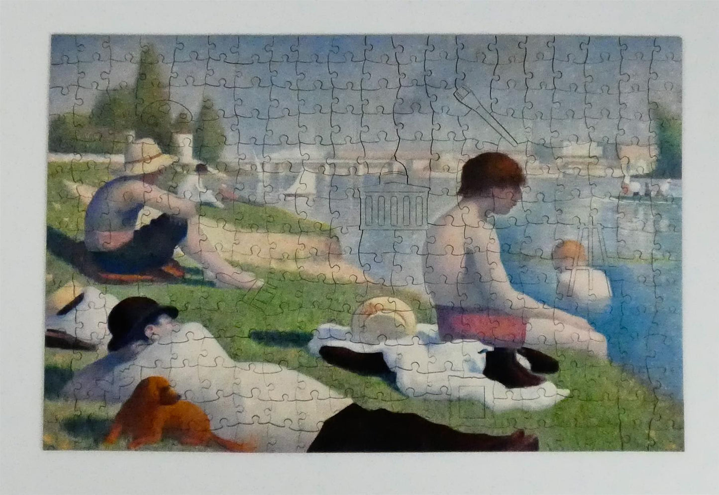 Bathers at Asnieres - National Gallery 300 Piece Wooden Jigsaw Puzzle