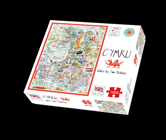 Tim Bulmer Map of Wales - 1000 Piece Jigsaw Puzzle
