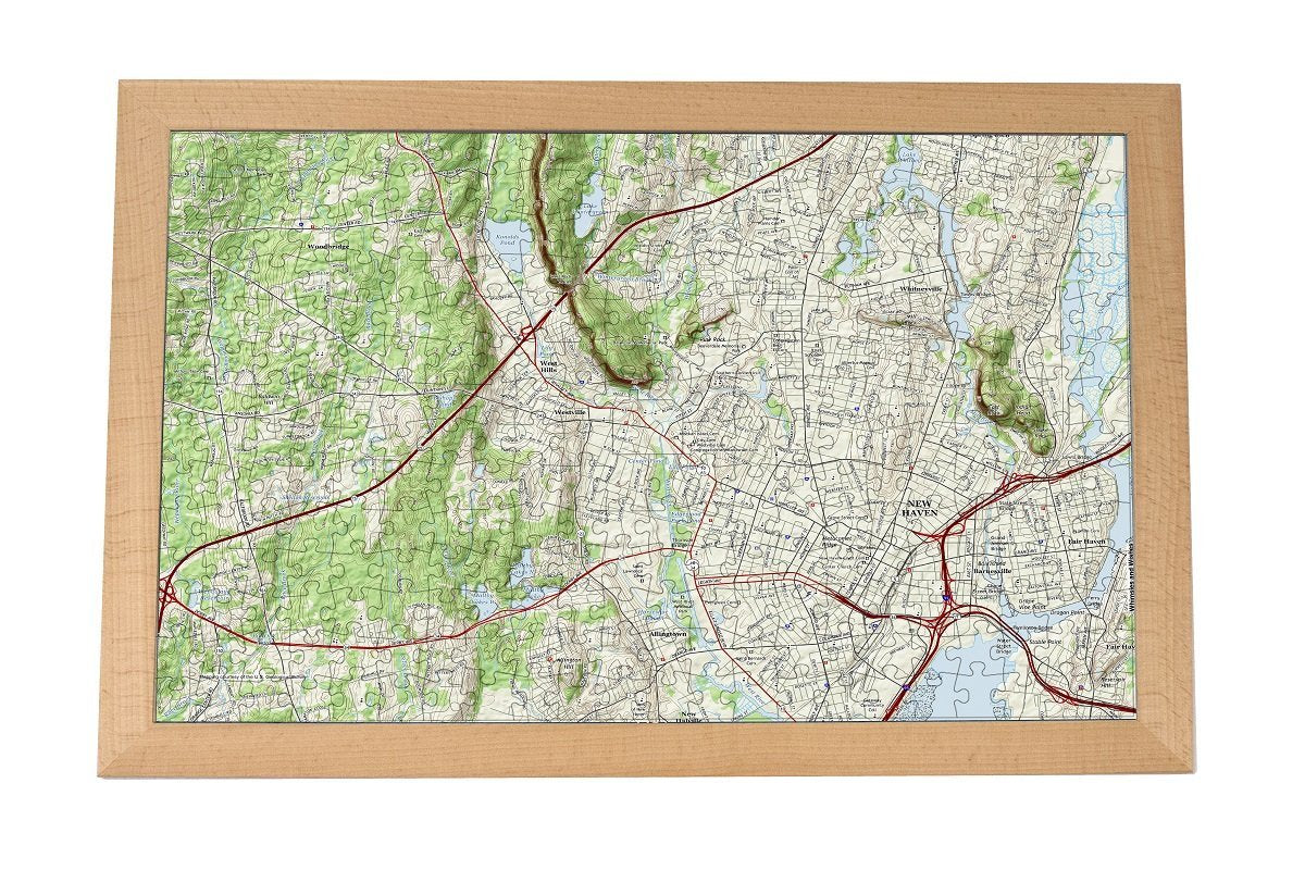 Wooden Jigsaw Puzzle Frame for Personalised 400 Piece Map Jigsaw Puzzles