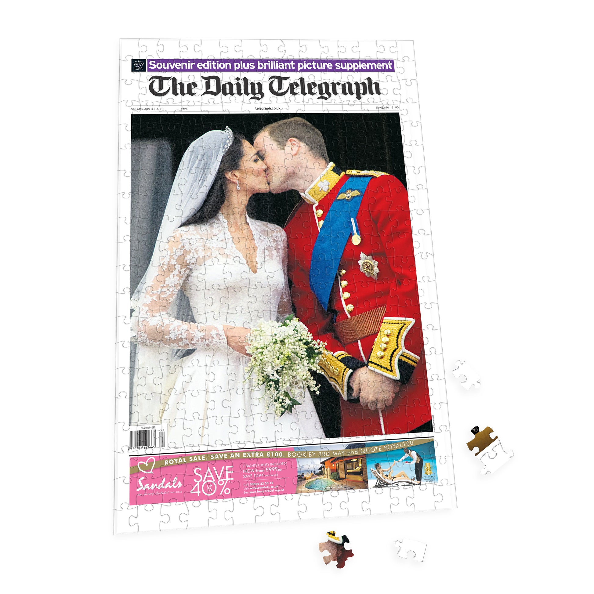 Personalised "The Telegraph" Front Page 400 Piece Jigsaw Puzzle