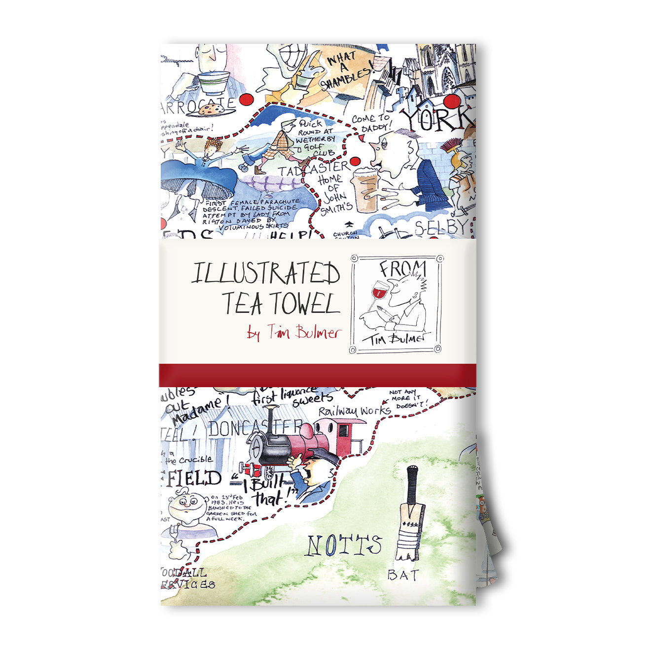Tim Bulmer Illustrated Yorkshire Tea Towel